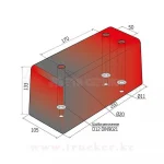 Отбойник резиновый (буфер) 250х105х133мм СЛОН — изображение 3