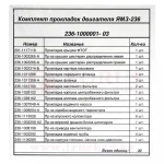 Ремкомплект прокладок двигателя ЯМЗ-236 (паронит) — изображение 2