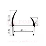 Профиль уплотнительный (40), резинопластик, L=3m — изображение 2