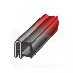Уплотнитель пазовый на металлическую кромку 14x12mm