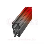 Уплотнитель пазовый на металлическую кромку 19.7x10.45mm