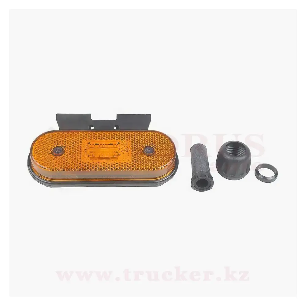 87-33514-sx (01) Фонарь габаритный боковой 4 LED 120x47 c кронштейном, с круглой фишкой, на резьбе, SCHMITZ — изображение 1
