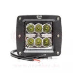 Фара светодиодная дополнительная, квадратная 80х73х75, рассеянный свет, 6LED 18W, 10-30В — изображение 2