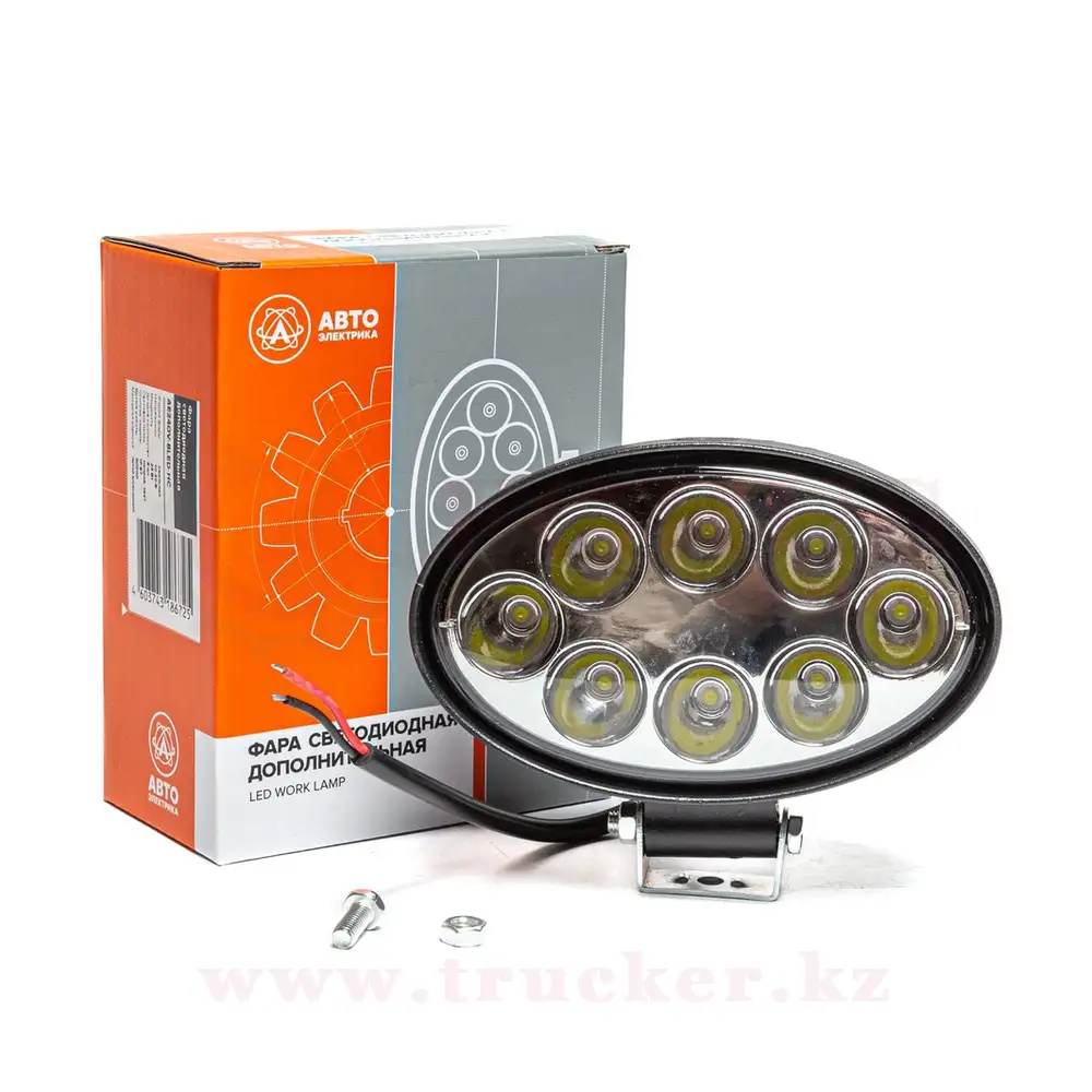 ae24ov-8led-hc (01) Фара светодиодная дополнительная, овальная 140х57х105, направленный свет, 8LED 24W, 10-30В — изображение 1