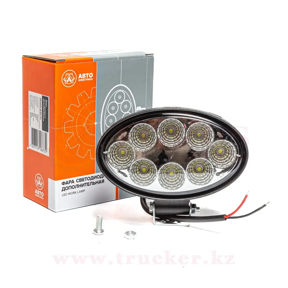 ae24ov-8led-pc (01) Фара светодиодная дополнительная, овальная 140х57х105, рассеянный свет, 8LED 24W, 10-30В — изображение 1