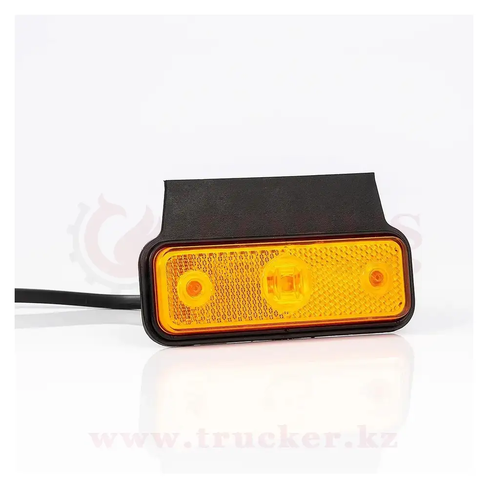 ft004zpluskled (01) Фонарь габаритный LED жёлтый с проводом 0.15м на кронштейне, 102х36мм / Schmitz — изображение 1