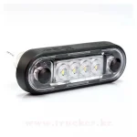 Фонарь габаритный красный LED 12-36В с проводом 15cм (84х28мм)