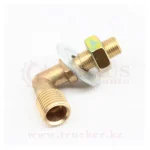 Угольник M14x10 с гайкой, латунь