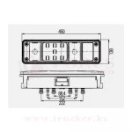 Фонарь задний с разъемом EasyConn 7pin и EasyConn 4х2pin (KRONE NEW Корона) LED U029-602L — изображение 5