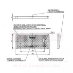 Светоотражатель прямоугольный с отверстиями UP96 (96x42) (847/849/851) — изображение 4
