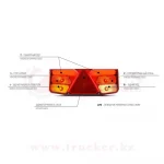 Фонарь многофункциональный задний W137 + рожок W48 с разъемом TYCO сзади (1031Z/1034Z) — изображение 6