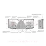 Фонарь многофункциональный задний W137 с разъемом TYCO сбоку (1029Z/1032Z) — изображение 7