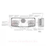 Фонарь многофункциональный задний W138 с разъемом TYCO сзади + габарит боковой W44 (1054/1057) — изображение 7