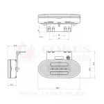 Габаритный огонь W196 12V/24V LED кабель сзади (1383/1384/1385) — изображение 6