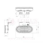 Габаритный огонь W197 12V/24V LED кабель сзади (1386/1387/1388) — изображение 7