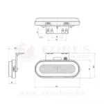 Габаритный огонь W198 12V/24V LED кабель ADR сзади (1399/1400/1401) — изображение 6