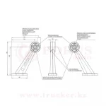 Рожок угловой длинный габаритный огонь передний-задний W21.3 star 12-24V (875L/875P) — изображение 4